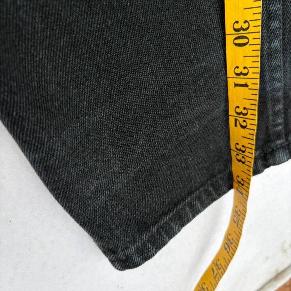 RARE Vintage Edwin High-Waist Pleated Front Tapered Black Denim Jeans Size 30 - Picture 8 of 8